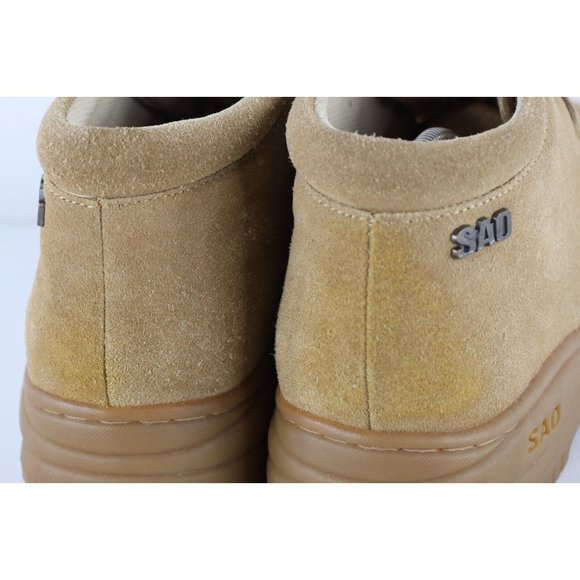 Vtg 90s Streetwear Mens 11 Distressed Suede Leather Platform Chukkas Boots Brown main image 8